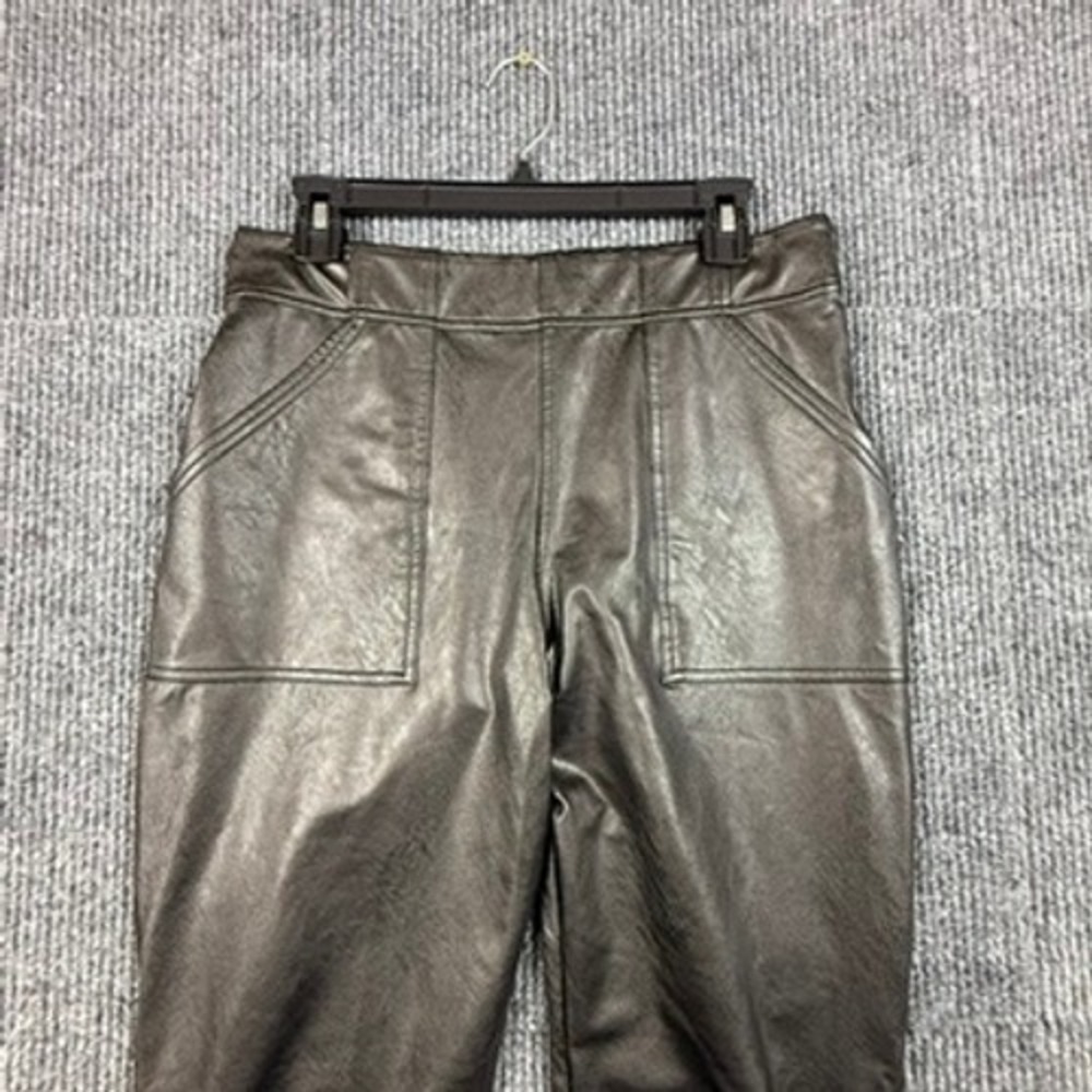 Spanx Faux Leather Joggers Womens Large Black High Waisted Pocket Pants 20283R - Picture 10 of 15
